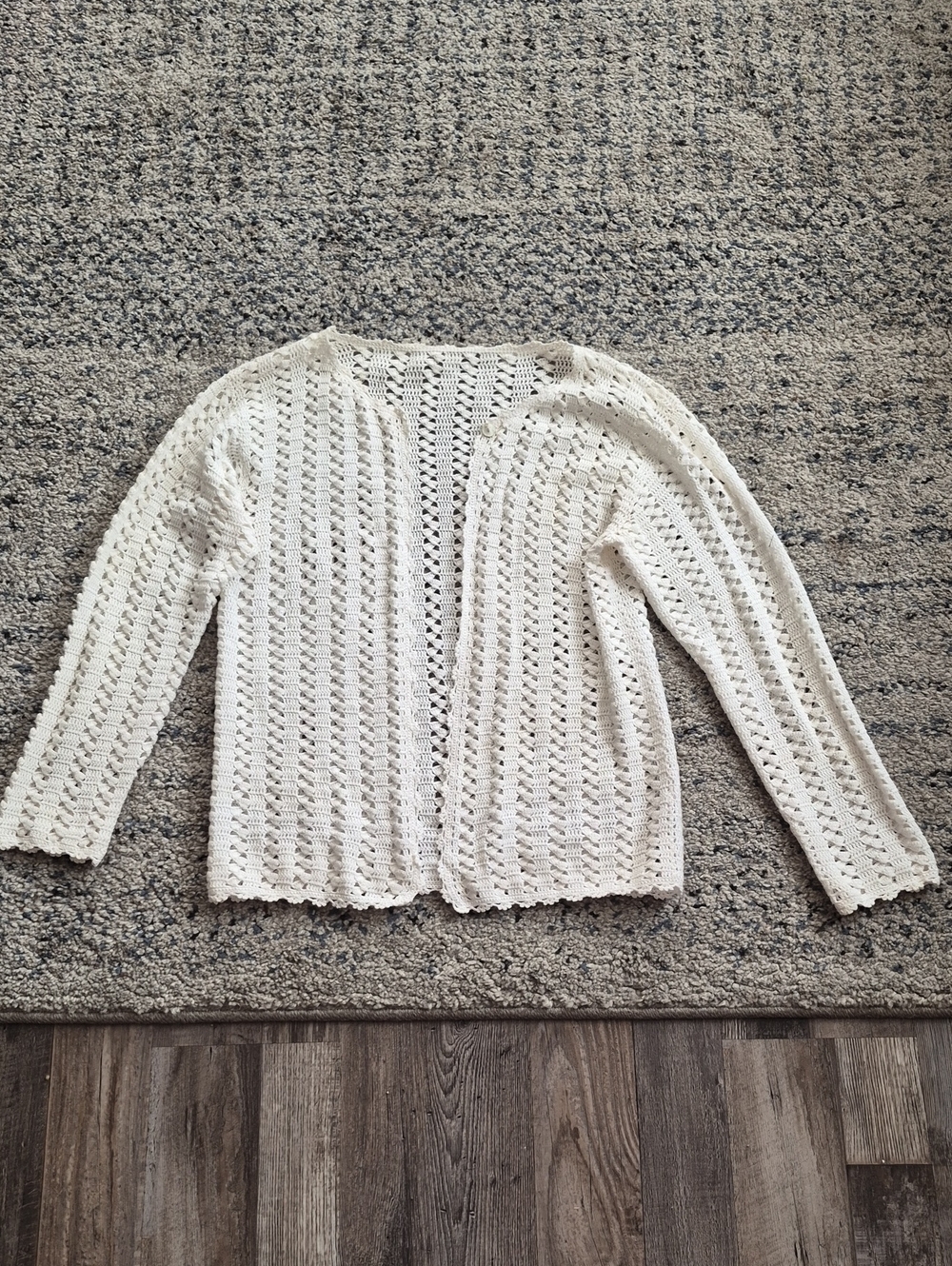 Source Unknown Cream Open-Knit Women's Cardigan